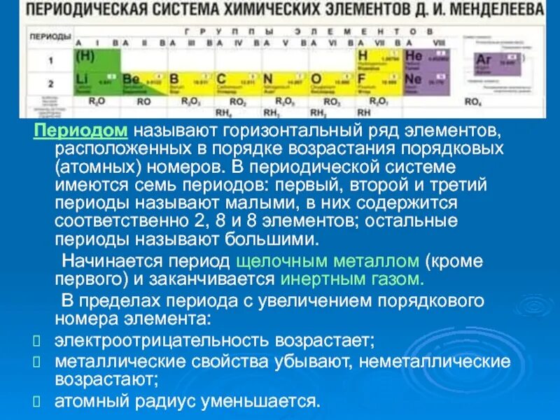 Горизонтальный ряд химических элементов. Горизонтальный ряд периодической системы. Горизонтальный ряд элементов в периодической системе. Период это горизонтальный ряд химических элементов.