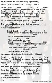 More than words аккорды