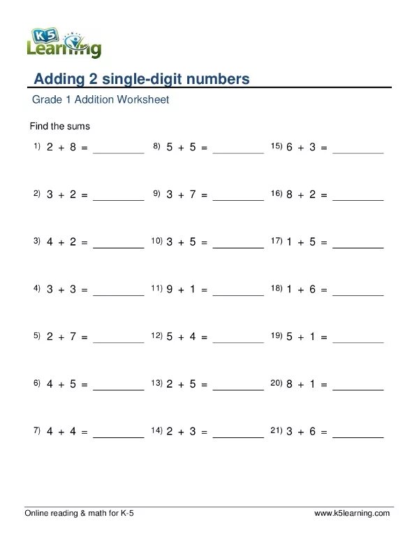 Addition examples