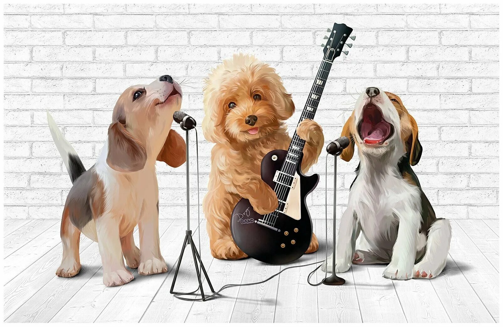 собака музыкант. собака с гитарой. собака поет. сувенир собака с гитарой. мультяшные музыканты.