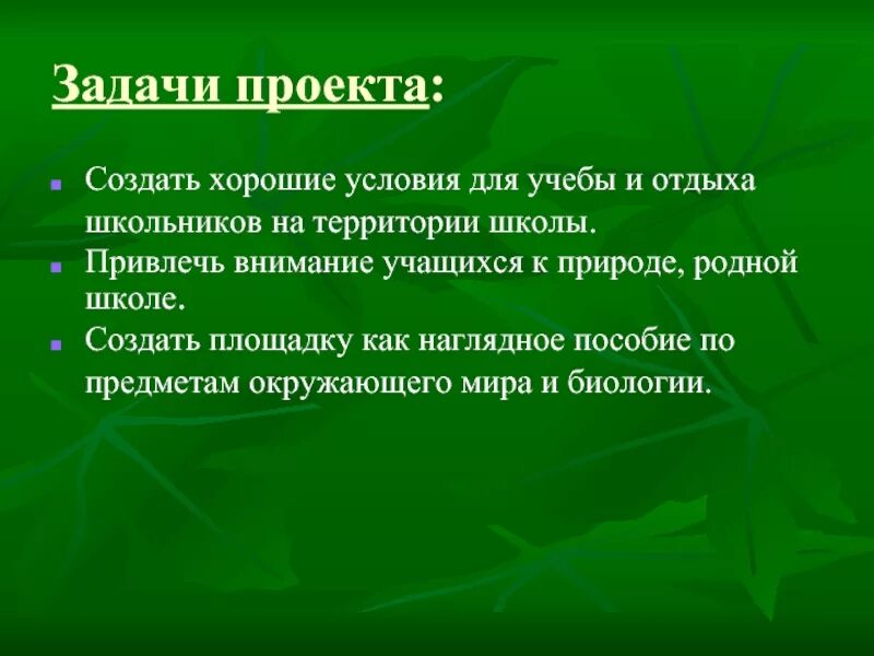 Проект образовательной среды