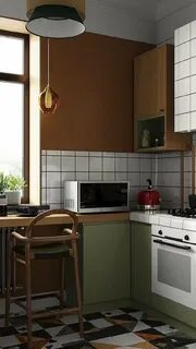 Как обыграть трубы на кухне