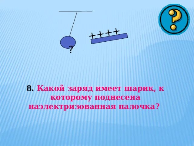 К наэлектризованным шарам знаки зарядов которые неизвестны. Какой заряд имеет шарик. Какой заряд имеет палочка поднесенная к заряженному шарику. Электризация тел два рода зарядов. Каким зарядом обладают шарики.