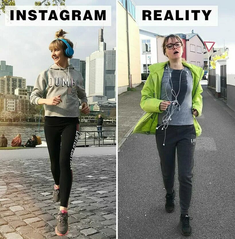 Instagram VS реальность: девушка высмеивает идеальные снимки из соцсетей