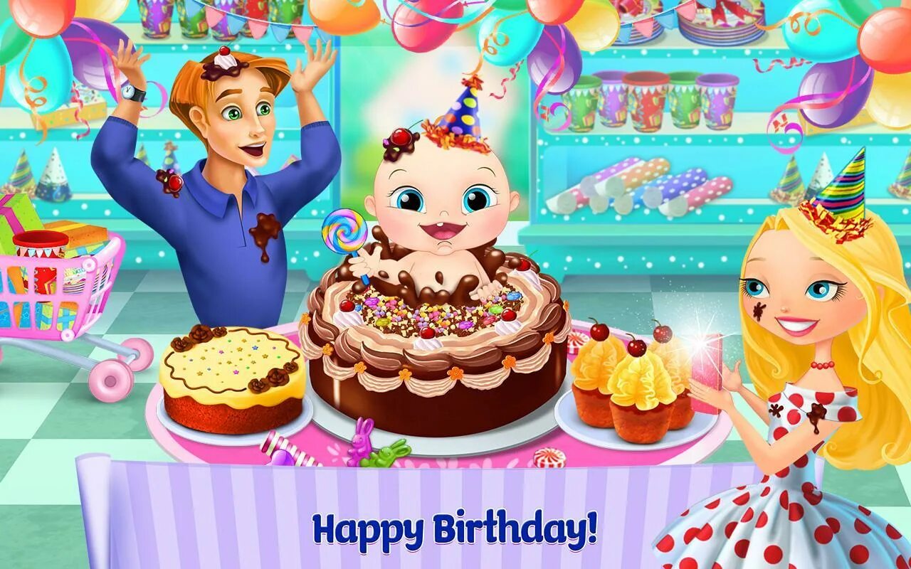 Игры на день рождения. Tabtale сладкий макияж. Игры на день рождения. Tabtale birthday game. Торт с играми.