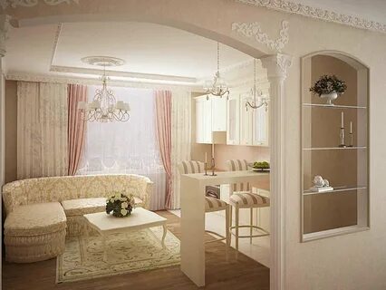 Арка кухня зал
