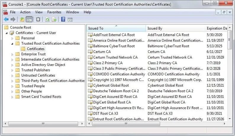 Trusted root Certification Authorities. Сертификат root Windows 7. Windows Certification Authority. Root Certificates SSL.