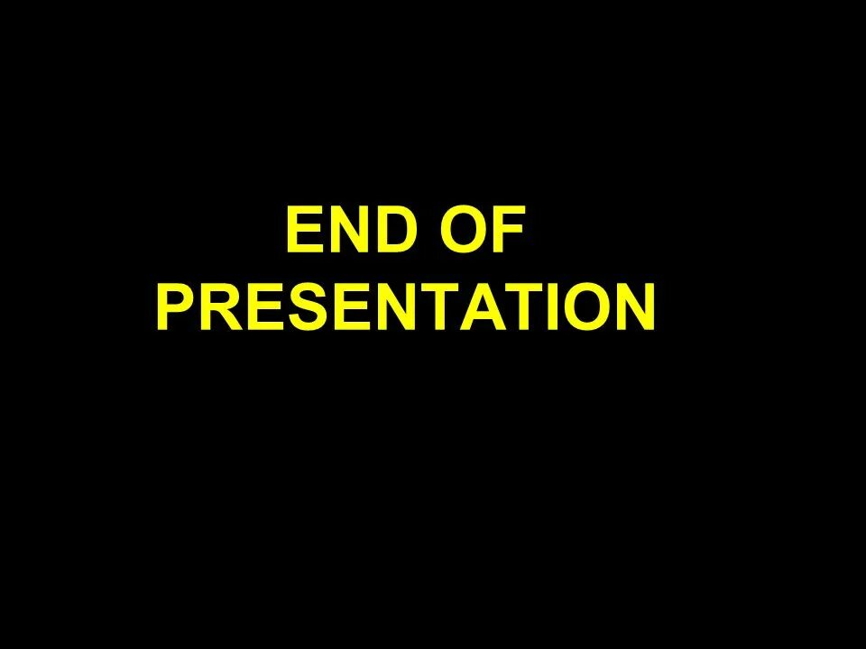 Presentation is about. Presentation ending. end of presentation.