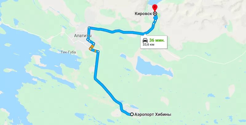 Сколько ехать до кировска на машине