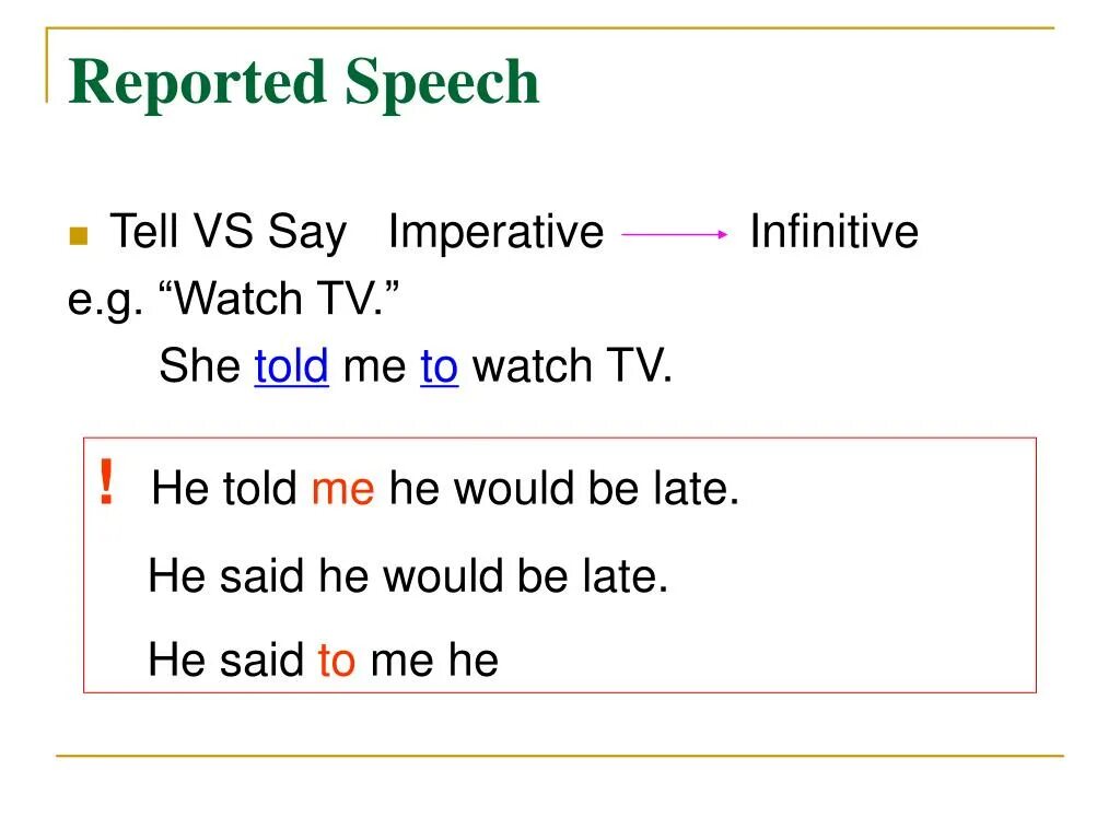 Reported speech picture. Reported Speech say tell правило. Will reported Speech. Reported Speech told. Said told reported Speech.