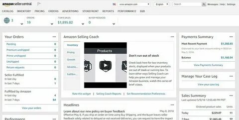 Amazon seller center