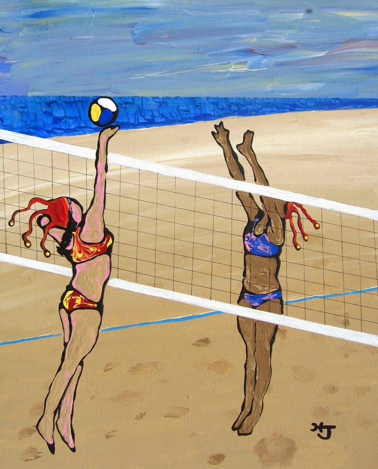 Рисунок на тему волейбол. Коллаж на тему волейбол. Картина волейболистки. Нарисовать волейбол.