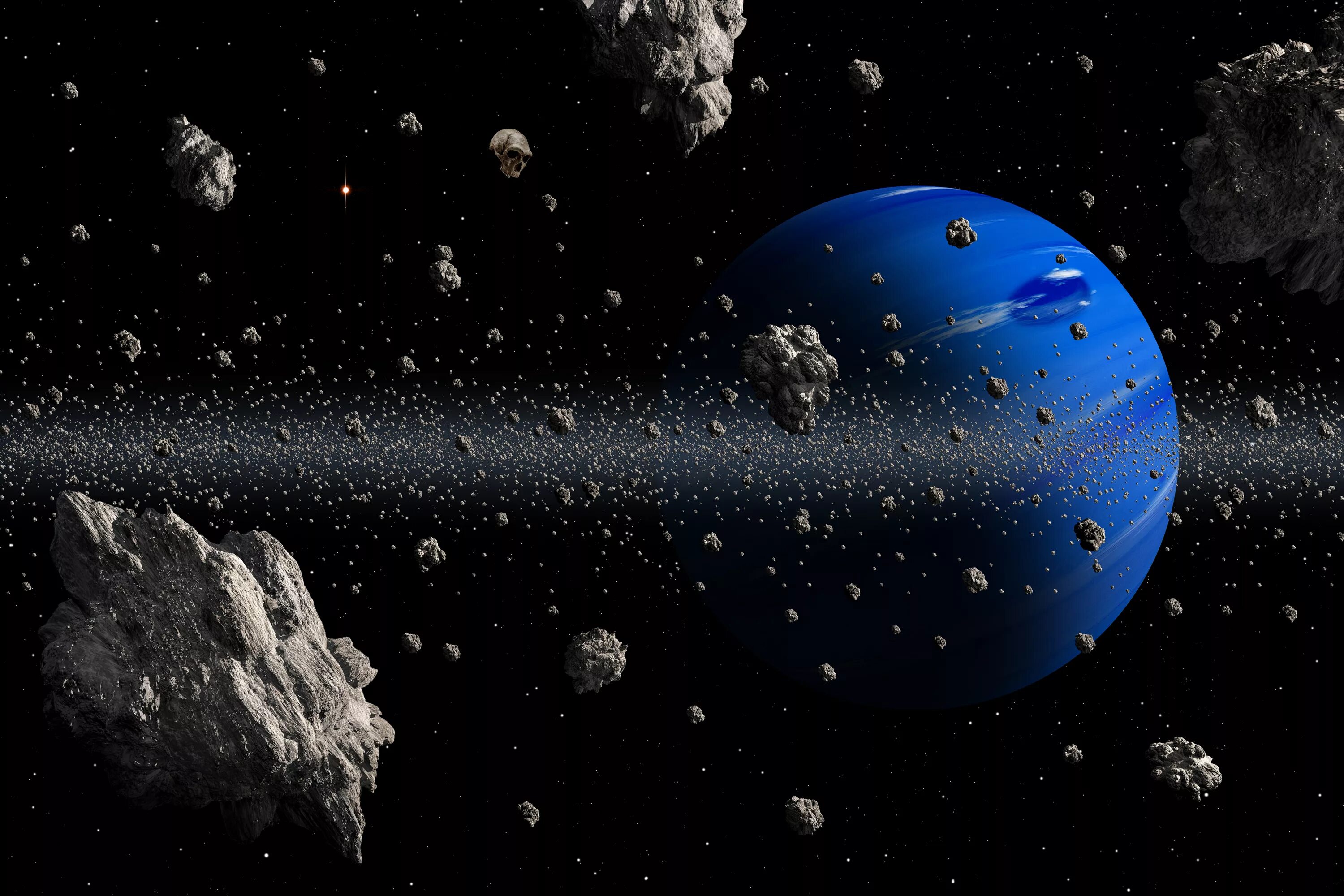 Астероидный пояс солнечной системы. Планета с астероидным поясом. Планеты и астероиды. Космос астероиды. Маленькие планеты в космосе
