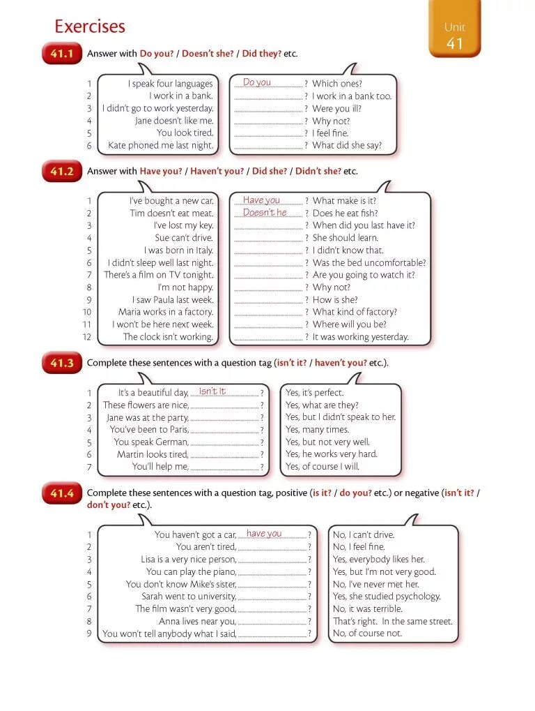 Юнит 42 exercises 1. Exercises complete the sentences. Unit 1 exercises ответы. Exercise Unit 42 ответы. Did she work yesterday