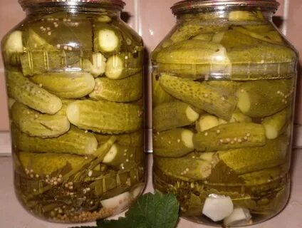 Огурцы маринованные в 3 литровых банках