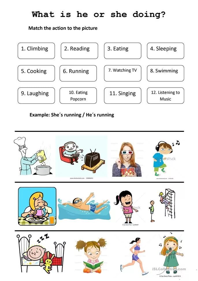 She like reading. Упражнения what does he\she like. what are you doing worksheets for kids. what is he doing worksheets. what is she doing worksheet.