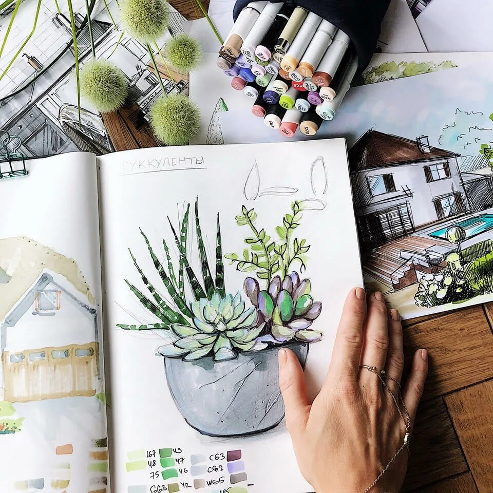 Скетчинг каждый день. Раскраска по номерам маркерами для скетчинга. Скетчинг с нуля. Цветы скетч маркерами. Предметы для скетчинга.