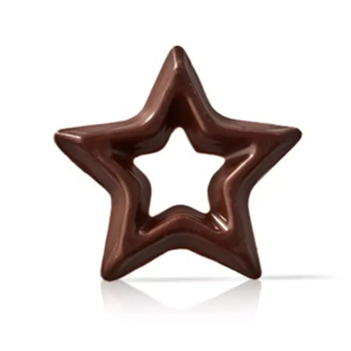 Украшение шоколад. "Звезда темная" (304 шт/уп) арт.d77134, Бельгия. Звездочки из шоколада. Шоколадная звезда. Звездочки из шоколада для торта. Шоколадка звезда