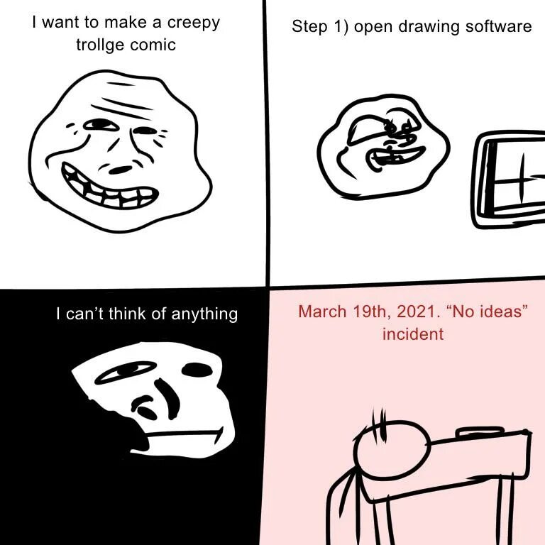 Think you the shit. Троллфейс. Грустный троллфейс Мем. Trollge комиксы. Trollge мемы.