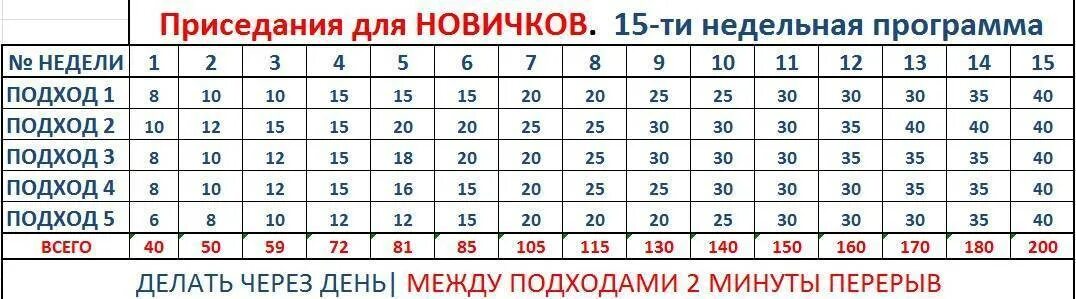 Сколько купить начинающему. Приседания для начинающих мужчин таблица. Программа приседаний на 30 дней для мужчин таблица. Приседания на 30 дней таблица с подходами. Приседания 30 дней таблица для мужчин\ для похудения.