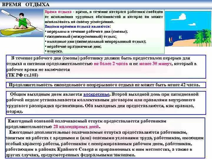 Время отдыха задания. Время отдыха. Видами времени отдыха являются. Виды времени отдыха работника. Виды времени отдыха и их Продолжительность.