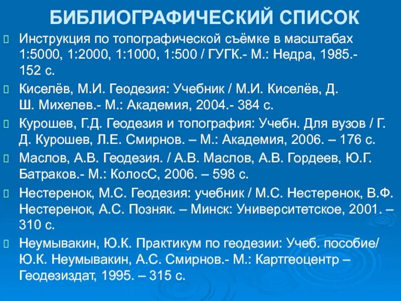 План масштаба 5000