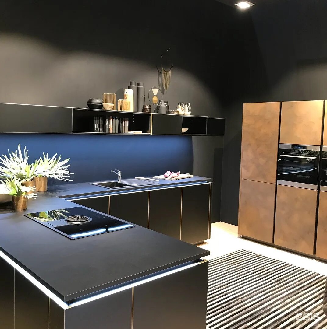 Кухня белая с деревом мраморный остров барный стол Kitchen room design, Home dec