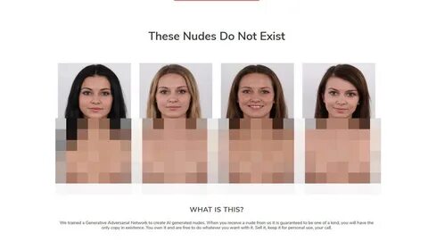 Mujeres desnudas, creadas con Inteligencia Artificial.
