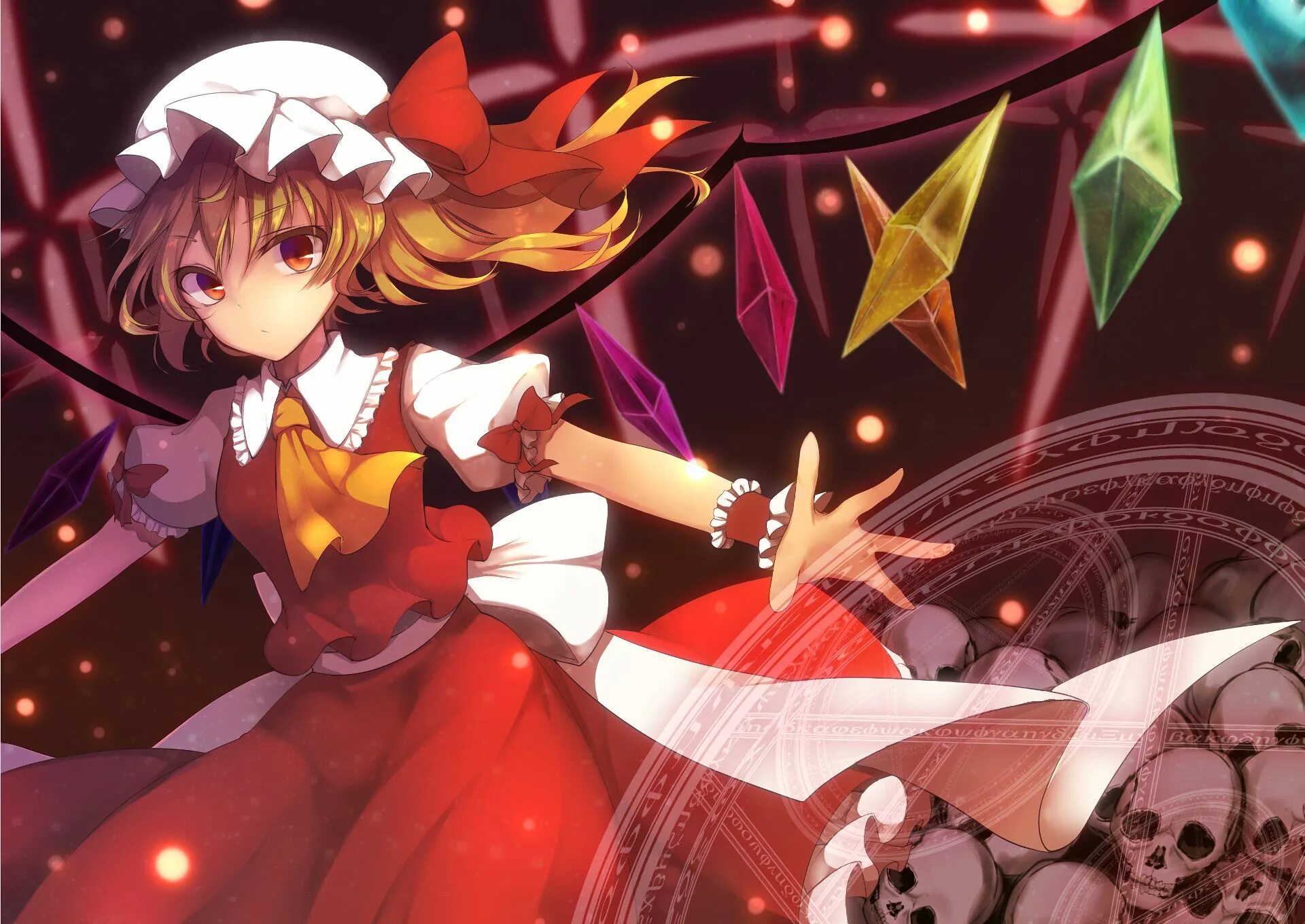 Flandre scarlet. Фландр Скарлет. Фландр Скарлет Тохо. Тоухоу Фландре.