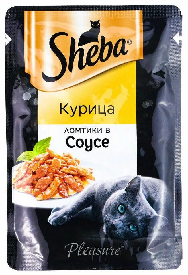 Шеба Плежер корм для кошек. Sheba влажный корм. Корм д/кошек Sheba pleasure 85г ломтики в соусе курица. Шеба пауч. Шеба для кошек москва