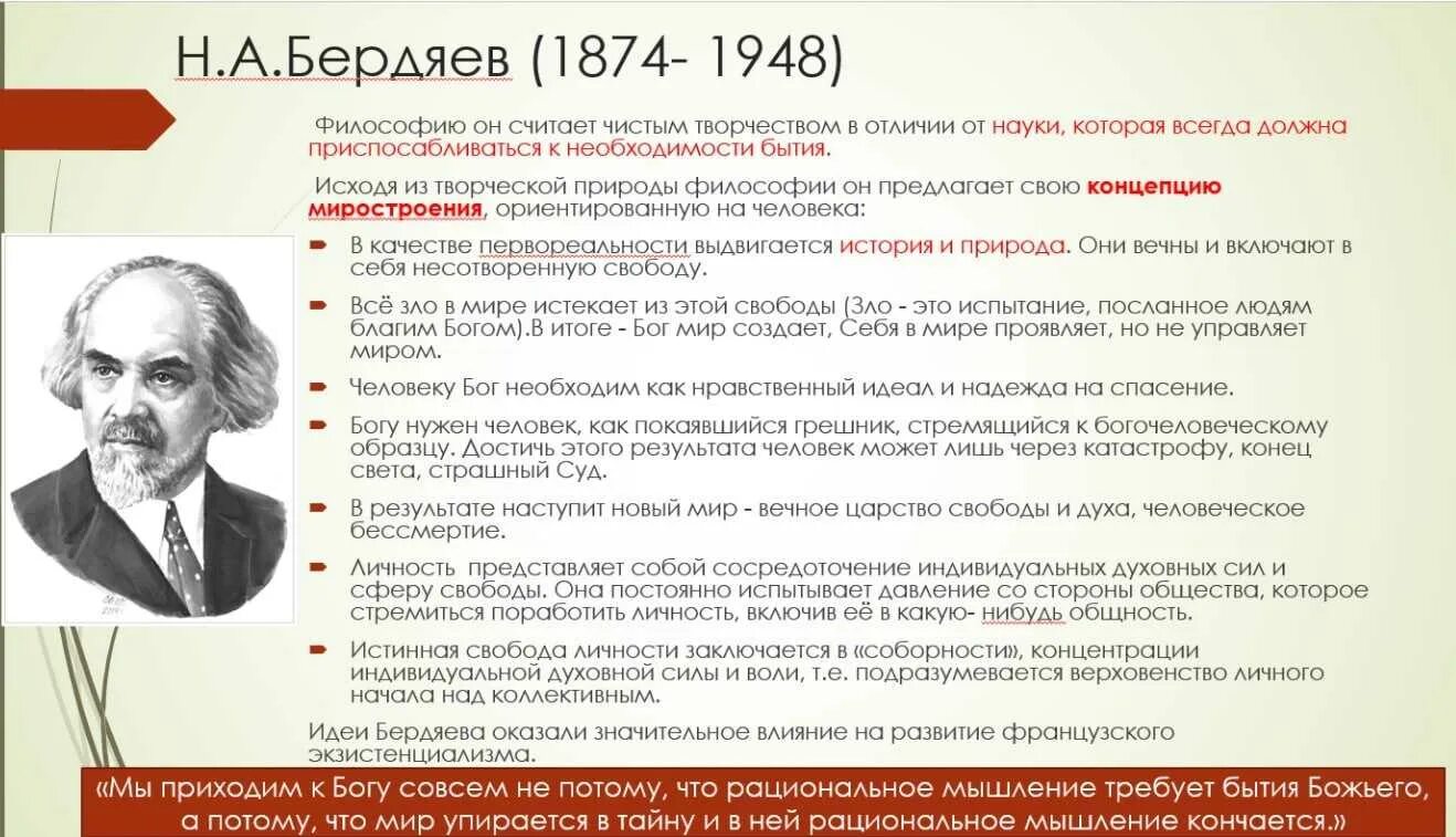 Идеи н бердяева. Н.А. Бердяев (1874-1948) педагогические идеи.