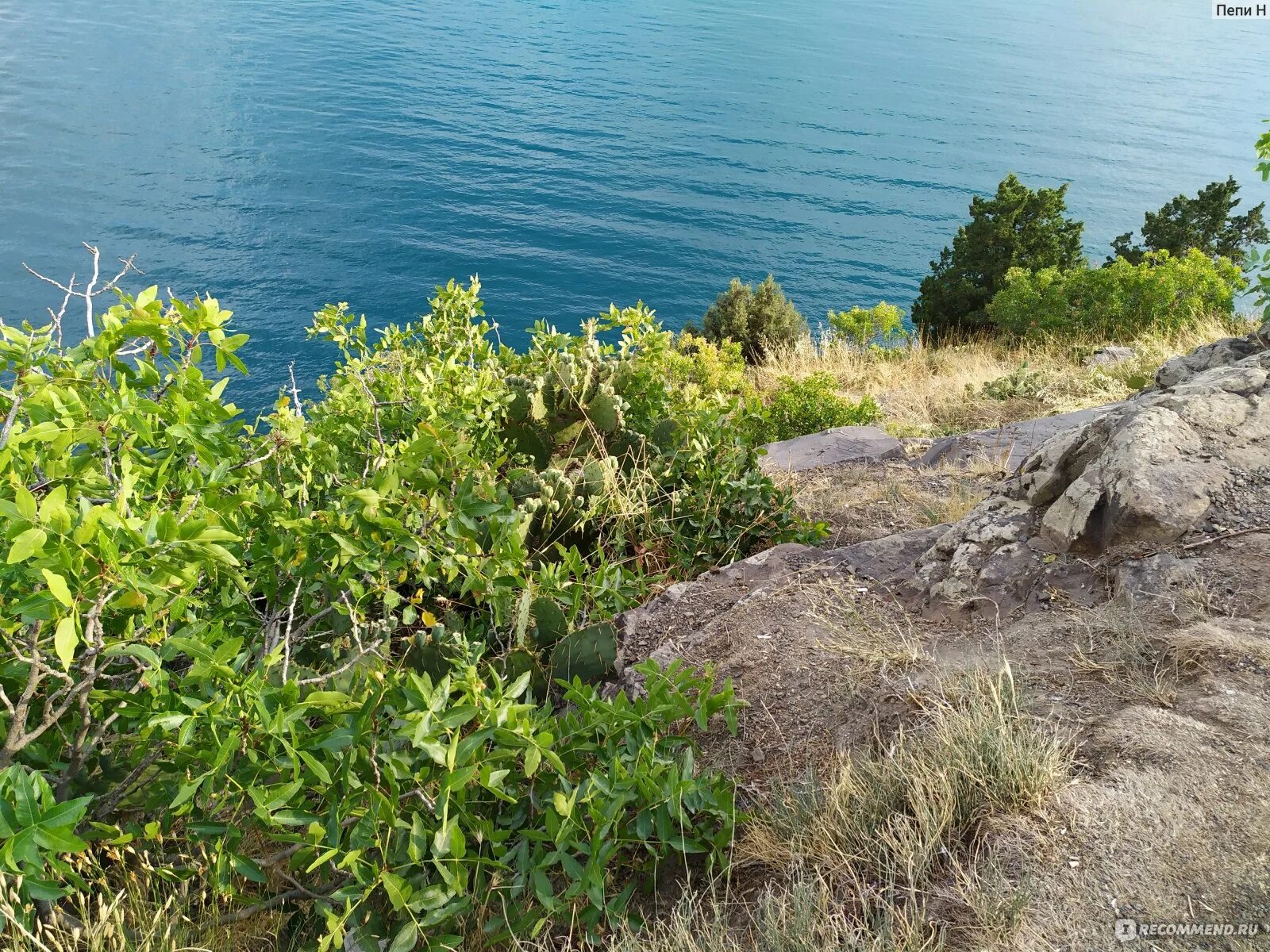 Прибрежный аквальный комплекс у мыса Плака. Замок на мысе Плака в Крыму.