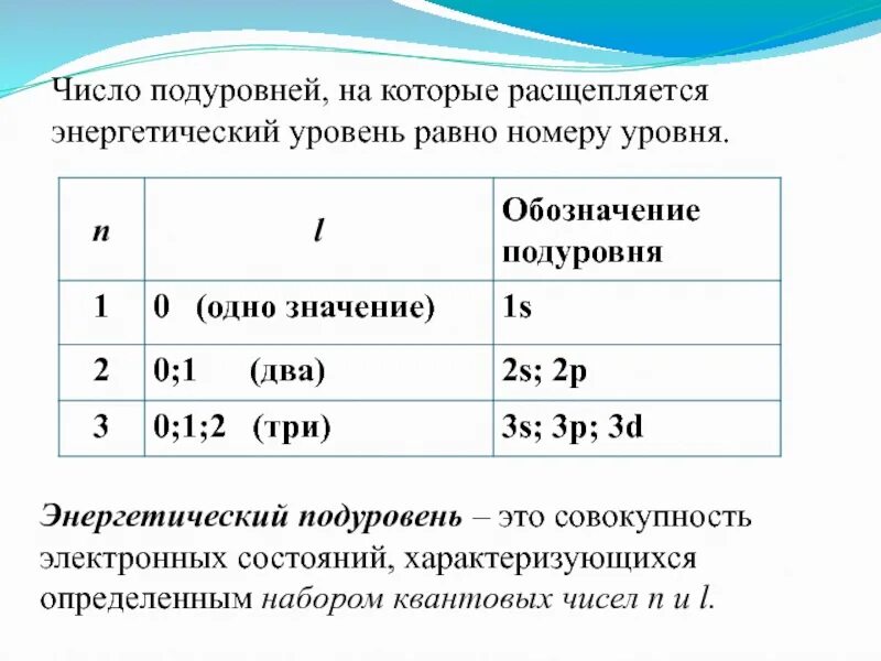 Энергетические уровни равны. Энергетический уровень и подуровень в химии. энергетический подуровень и число орбиталей. подуровень s энергетическая емкость. подуровни энергетических уровней s.