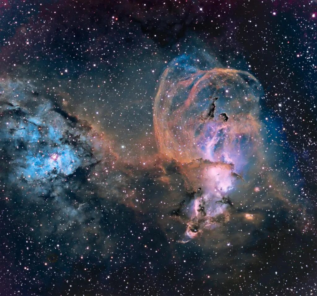 Ngc. Туманность NGC 3576. Космос туманность NGC 3603.