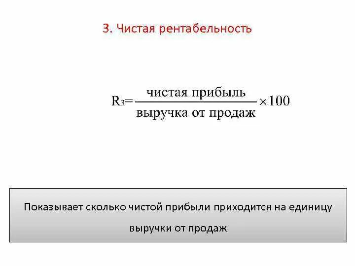 Чистая рентабельность деятельности