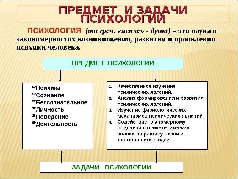 Закономерности функционирования психики и развития психологии. Закономерности функционирования психики и развития психологии