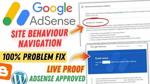 Site Behaviour Navigation AdSense How To Fix Site Behaviour Navigation AdSense A
