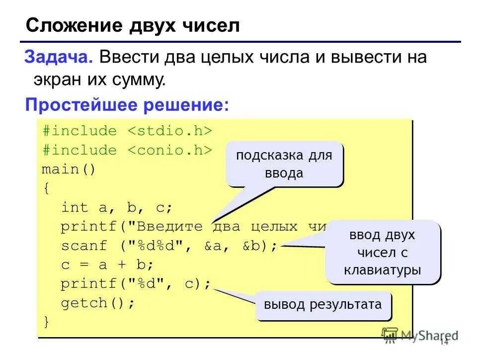 Целые числа программирование