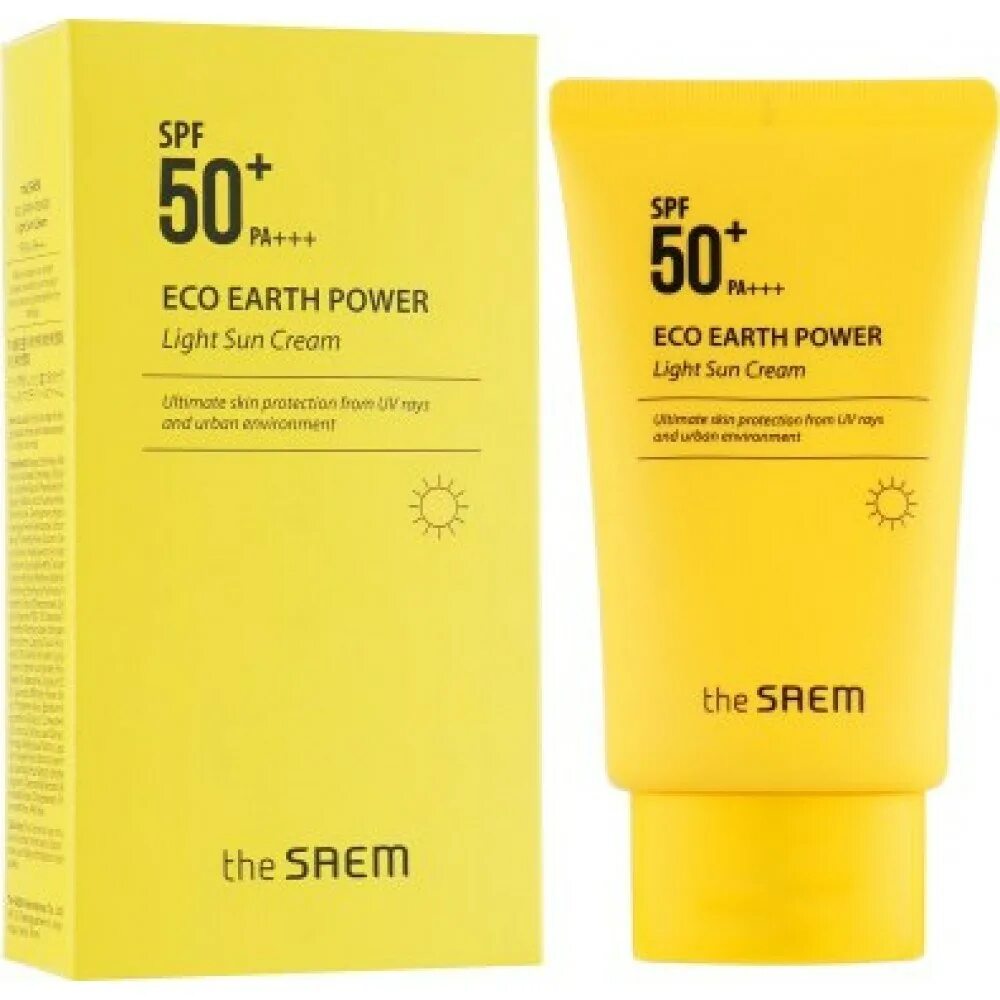 Легкий солнцезащитный крем. Солнцезащитный крем для лица SPF 50 Sun Cream. The Saem Eco Earth Power Light Sun Cream spf50+ pa+++. См Sun крем Eco Earth Light Sun Cream. Солнцезащитный крем the Saem Eco Earth Power no.