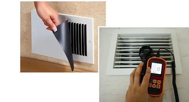 Проверка вытяжной вентиляции. Обследование вентиляционных каналов и дымоходов. Прибор для проверки вентиляции. Проверка вытяжной вентиляции. Обследование вентиляции.