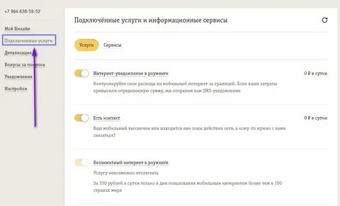 Как узнать подключенные подписки на карте