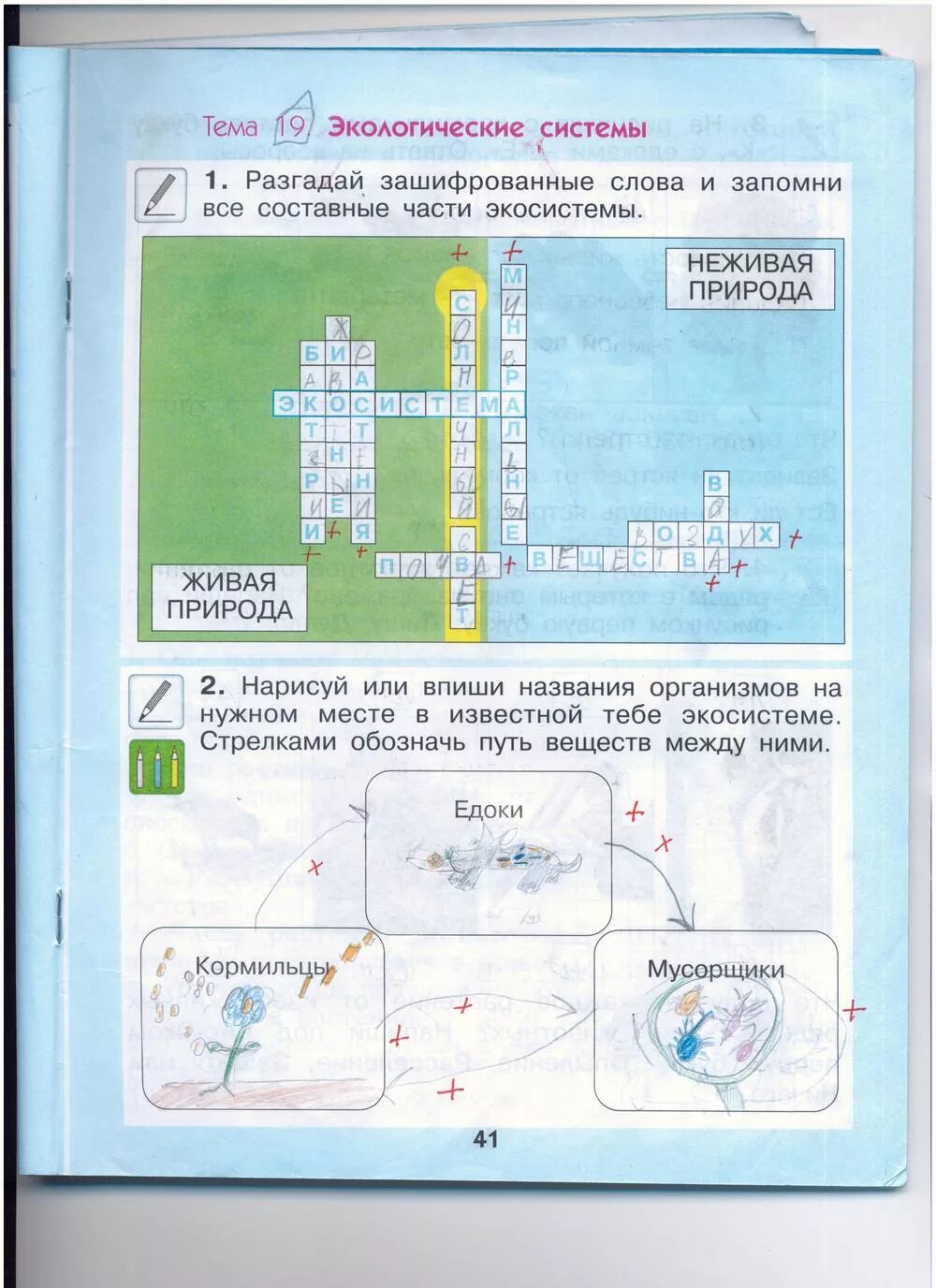 Решебник окр мир 2. Окр мир рабочая тетрадь 2 часть 1 класс Вахрушев. Окружающий страница 41. Окружающий мир рабочая тетрадка 2 класс страница 41. Окружающий мир 2 класс рабочая тетрадь Вахрушев.