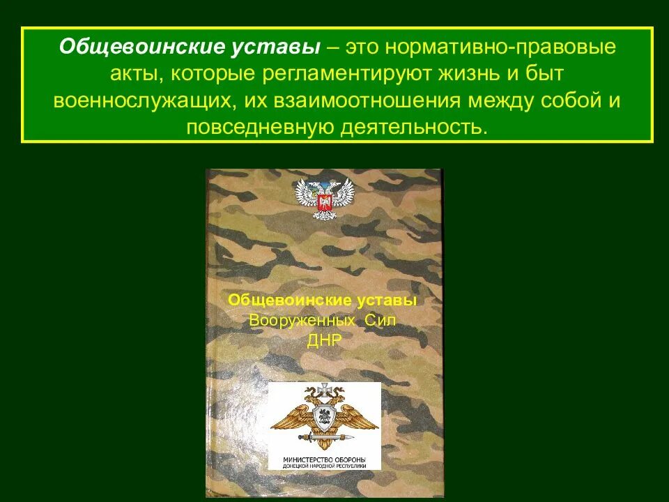 К общевоинским уставам относятся