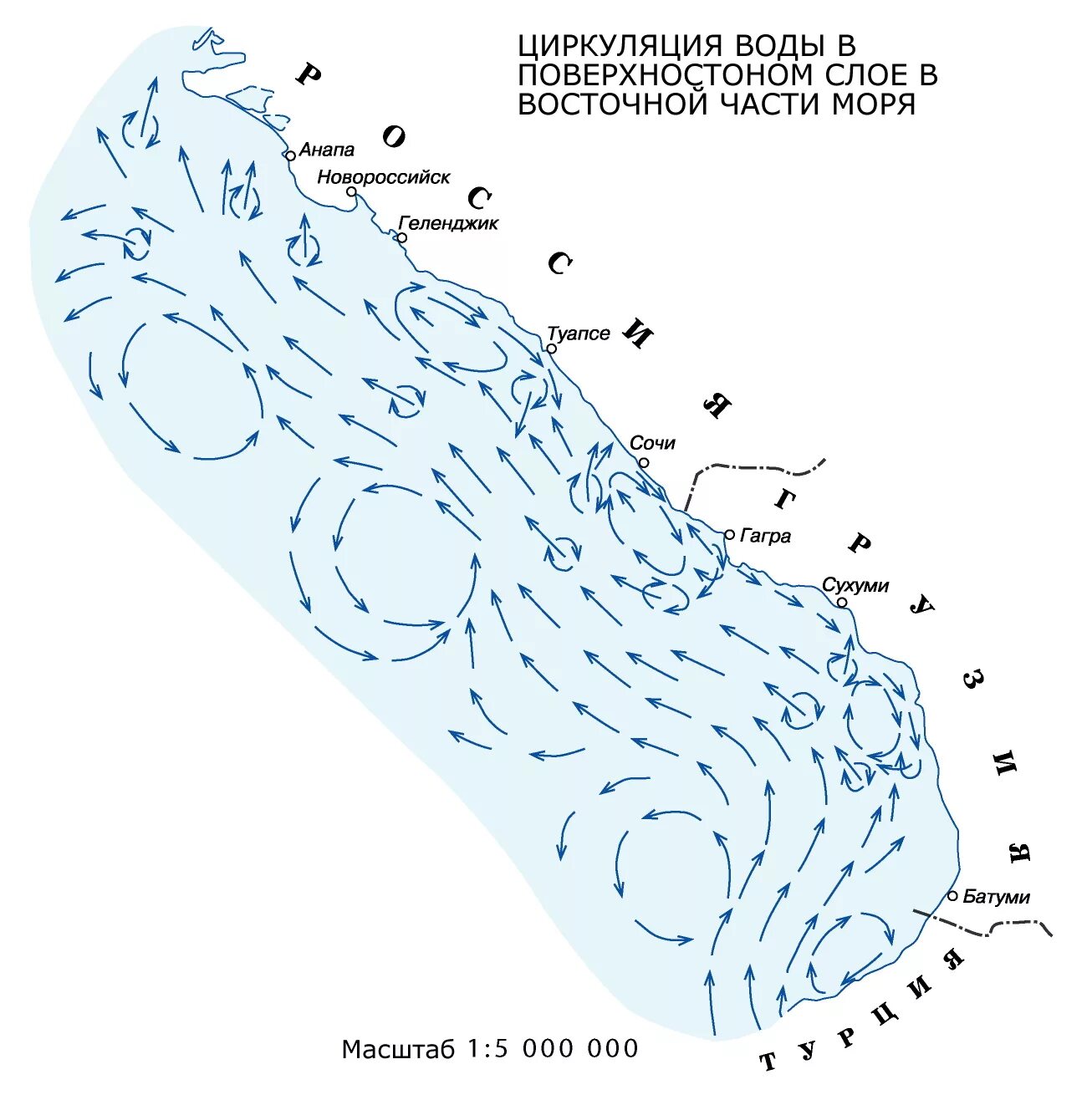 Карта черных вод. Карта течений черного моря. Течение в черном море направление. Карта течений черного моря Сочи. Подводные течения в черном море на карте.