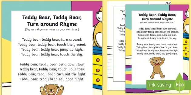 Тедди перевод. Teddy Bear Teddy Bear turn around. Стих Teddy Bear turn around. Стихотворение Teddy Bear. Teddy на английском языке.