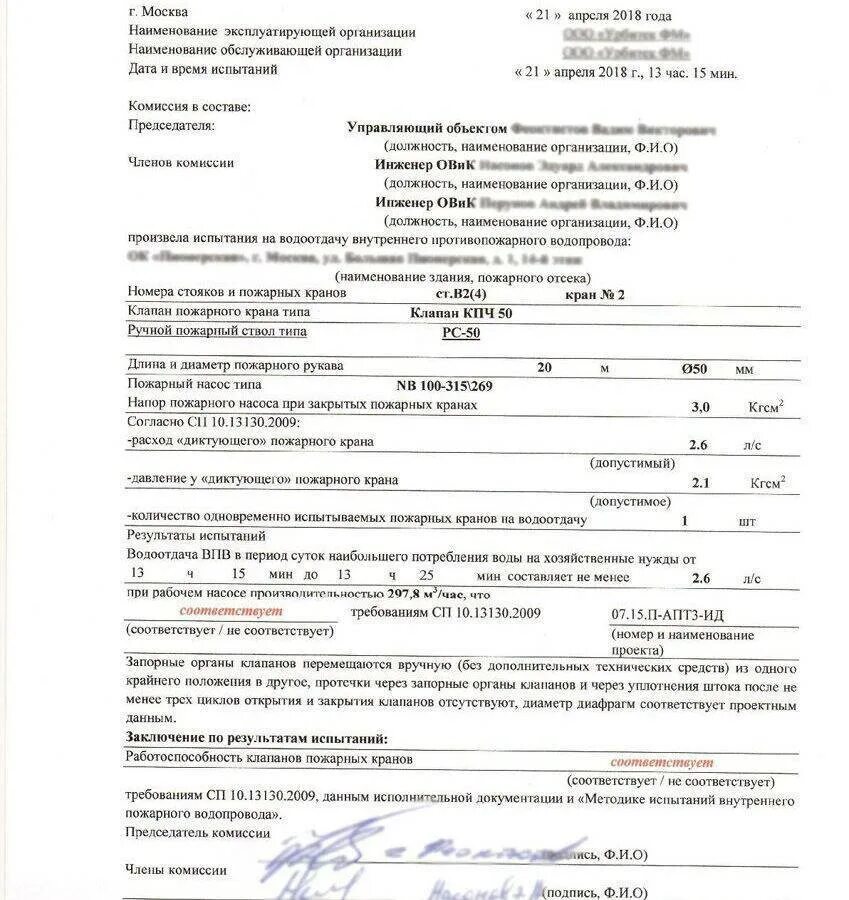Исилькульская детская художественная школа - Акт проверки по пожарной безопаснос