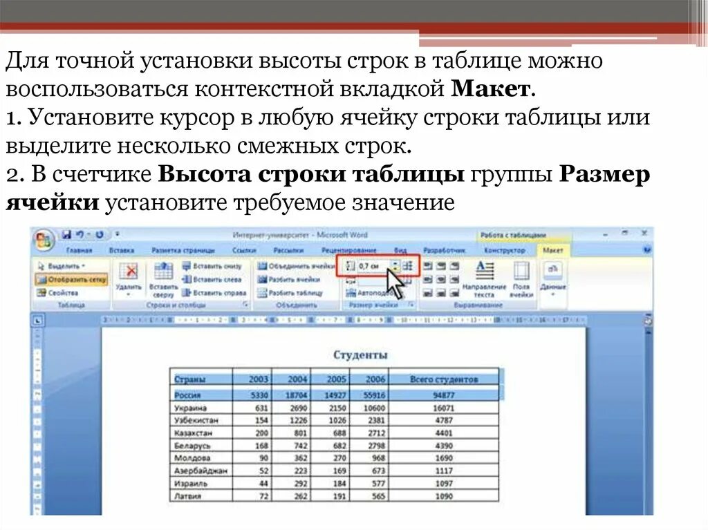 Как уменьшить высоту строки в ворде. Высота строк таблицы. Высота в строках в Ворде. Высота первой строки в таблице. Задать высоту строк в Ворде.