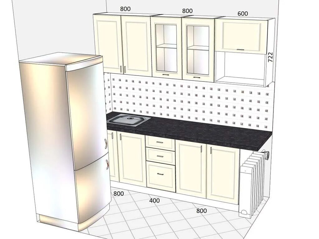 Прямая кухня в хрущевке. Проекты кухонных гарнитуров. Проект маленькой кухни с холодильником. Проект кухонного гарнитура. Проект кухонного гарнитура для маленькой кухни прямые.