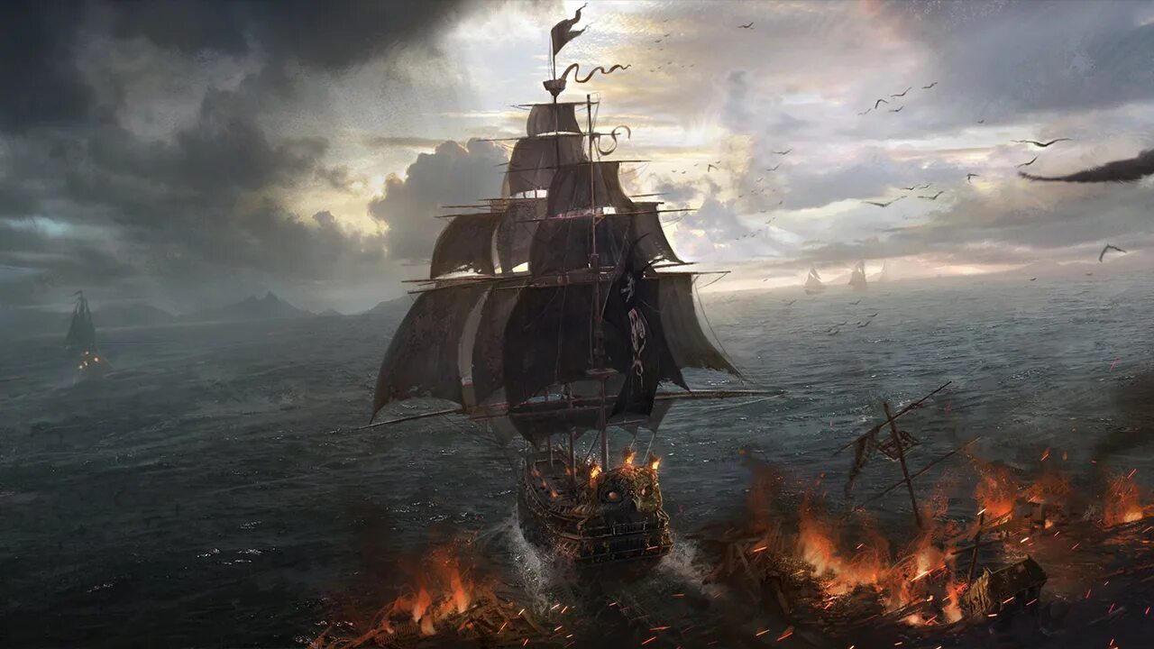 Skull and bones 2025. Игра “skull &amp; bones” (2025). skull and bones пиратский корабль. пиратский корабль на рабочий стол. skull and bones летучий голландец.