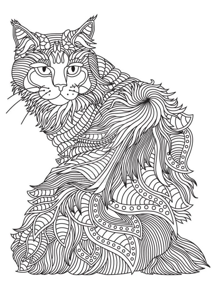 Антистресс д. Раскраска Мандала кошка. Мейн-кун. Раскраски антистресс кошки. Раскраски сложные.